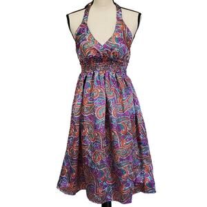 Island Expression Halter Top Beach Dress Small